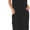 Boca Terry Womens Spa Wrap - 100% Cotton Spa, Shower, Bath and Gym Towel w Snaps, Towel Wrap for Women, Black, XXL