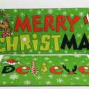 Christmas Kitchen Decor, Funny Christmas Kitchen Rugs, Set of 2 Merry Christmas Kitchen Mats, Holiday Xmas Doormat Bathroom Door Decorations for Outdoor Indoor, 29x17and 46x16 Inch