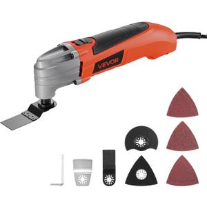 VEVOR Oscillating Tool Multitool, 2.2Amps 22,000 OPM Electric Oscillating Multi Tool Kit Corded with 2.8 Oscillating Angle, 7PCS Saw Accessories for Cutting, Scraping, Sanding, Floor Stripping