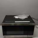 GE 4-in-1 Countertop Convection Microwave Oven w/ 1,050 w Air Fryer, Child-Lock Technology, 1.0 Cu. Ft. Capacity, Kitchen Door Room, Stainless Steel