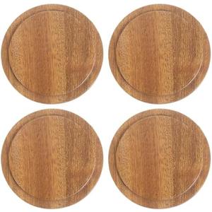 uXcell 3 Pcs Bamboo Cup Lid, 3.31 Inch - Sealed Wooden Tea Coffee Mug Lid and Perfume Candle Lid