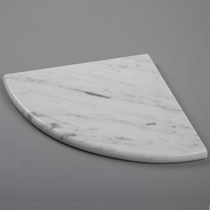 Lovdeco Marble Corner Shower Shelf, Carrara Marble, Polished 9" Round Edge Corner Shelves for Bathroom, Shower, 1 Piece