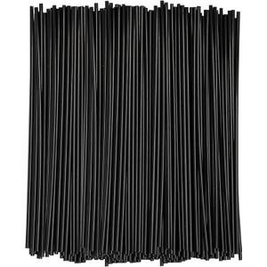 Comfy Package [7 Inch - 1000 Count] Black Coffee Drink Stirrers & Cocktail Straws - Disposable Plastic Sip Stir Sticks for Hot & Cold Beverages