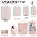 OlarHike 8 Set Compression Packing Cubes for Travel Gifts Mom Women,Luggage Clothes Organizer for Travelers,Airplane/Cruise/Car/Train Travel Essentials,Compressible Expandable Saver Space Bags(Beige)