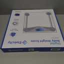 Etekcity Digital Body Weight Bathroom Scale, Large Blue LCD Backlight Display, High Precision Measurements,6mm Tempered Glass, 400 Pounds (Silver)