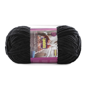 Chunky Chenille Yarn for Crocheting - 3x100g/3.5oz Baby Blanket Yarn for Crocheting Soft - 262 Yards Fluffy Thick Plush Yarns for Knitting Blankets Amigurumi (Black)