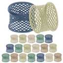 Chuangdi 20 Pieces Large Cotton Hair Ties Thick Hollow Cotton Stretch Ponytail Ties Netted Sport Elastics Scrunchies for Thick Heavy Curly Hair(Fresh Colors)