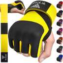 WYOX Gel Boxing Hand Wraps Inner Gloves for Men & Women, 80cm Quick Wrist Straps, Padded Knuckle Protection for Muay Thai Kickboxing, Hand Wraps for Boxing & Martial Arts (Glow Yellow, L/XL)