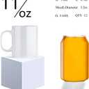 ABBSH Sublimation Mugs, Sublimation White Coffee Mugs Tazas Para Sublimacion Blank 11 OZ With Box for for Coffee, Soup, Tea, Milk, Latte, Hot Cocoa Set of 12