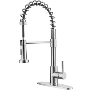 Touchless Kitchen Faucet with Pull Down Sprayer Motion Sensor Smart Kitchen Sink Faucet Commercial Modern Kitchen Faucets Brushed Nickel Movable Sensor Faucet for Sink, RV