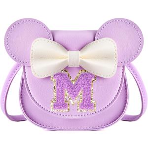 Toddler Purse Gifts for Girls, Little Girl Purse Kids Wallet Crossbody Bag Minnie Mouse Ears Birthday Gifts for 3-8 Year Old Girl (M, Purple)