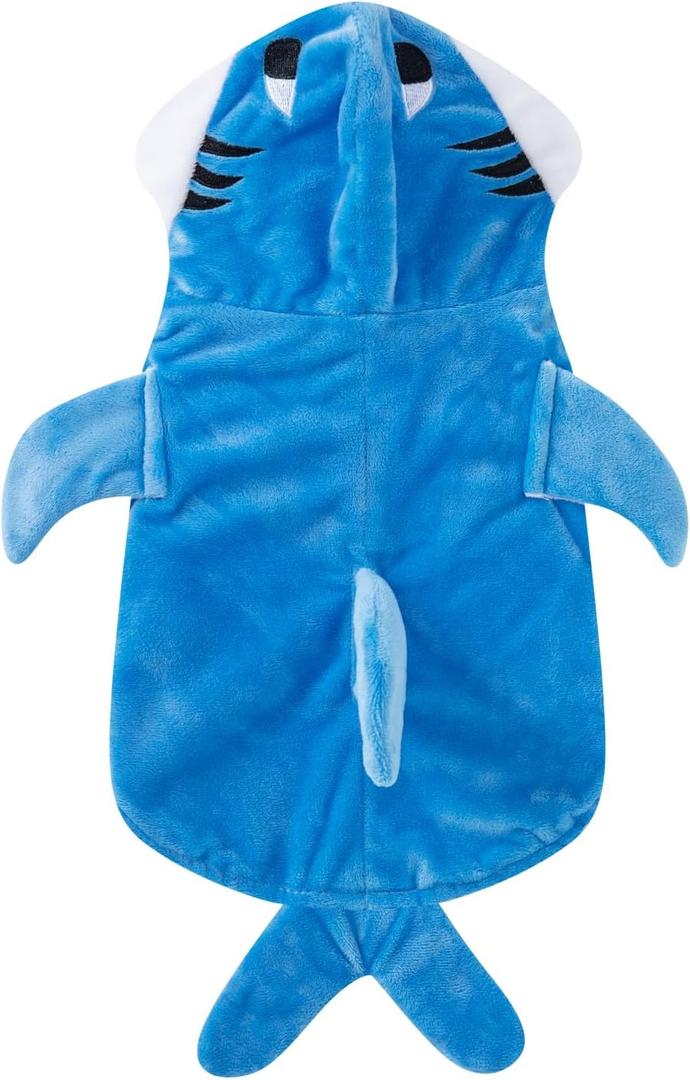 Dog Shark Costume Halloween Hoodie (X-Large) (Blue)