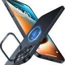 TORRAS Slim Fit Magnetic Stand for iPhone 15 Pro Case [Fit for MagSafe][Camera Kickstand][Ultra Slim& Ultra Thin] Anti-Scratch Matte Cover for iPhone 15 Pro Phone Case 6.1'',Black Titanium