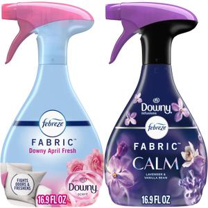 Febreze Odor-Fighting Fabric Refresher, Downy Calm and Downy April Fresh, 16.9oz, 2 pack