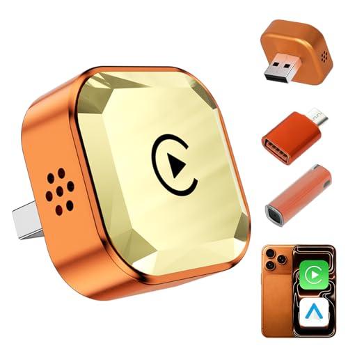 Wireless CarPlay Adapter, 2026 Upgrade Plug & Play CarPlay Wireless Dongle for iPhone, 5.8GHz WiFi 0 Latency Car Play Adapter for Cars with Factory Wired CarPlay, Compatible with iPhone 11-15, iOS 10+
