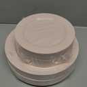 FLOWERCAT 100PCS Pink Plastic Plates - Heavy Duty Pink Party set Disposable serve for 50 guests -10.25inch Dinner + 7.5inch Dessert/Salad Plates for Easter,Mother's Day