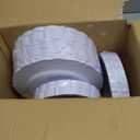 U-QE 100 Pieces White Plastic Plates - White Disposable Plates - Premium Hard Plastic Disposable Plates for Christmas and Party Use Including 50 Dinner Plates 10 '' & 50 Dessert Plates 7.5 ''