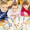 Animal Watercolor Painting Bookmarks for Kids – Mess Free Watercolor Art Craft Kit with 20 Brushes – Party Favors, Classroom Rewards, DIY Bookmarks Gift for Boys & Girls Ages 3–8