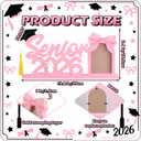 Leinuosen 1 Pcs Graduation Gift for Senior 2026 Pink Wooden Picture Frame with Tassel Holder Senior 2026 Shape Picture Frame for 5 * 3.5 Inch Photo Tabletop Display for High School Graduate