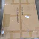 Twin Upholstered Daybed & Roll-Out Trundle, Linen Frame with LED Light, Built-in Charging Station, Storage Headboard & Rolling Guest Bed for Living Room Bedroom Guest Room, Gray