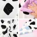 Oudain 12 Pcs Cow Tablecloth for Party Cowgirl Cow Table Runner Print Rectangular Birthday Party Inspired Decorations Supplies (Pink)