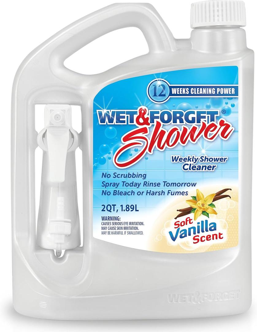 Wet & Forget Shower Cleaner Weekly Application Requires No Scrubbing, Bleach-Free Formula, 64 Ounce