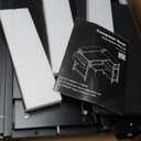 DUMOS Gaming Desk, Computer Desk with USB Charging Ports, Power Outlets, Type-C and LED Lights, Reversible L Shaped Desk with Storage Shelves & Monitor Stand for Office, Gaming Room Black 40IN