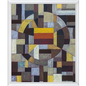 Mosaic Abstract with Moderne Blanc Frame, 22.75" x 26.75", 26.8"L x 22.8"W
