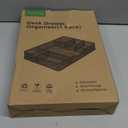 Desk Drawer Organizer Tray, Metal Mesh Drawer Organizers Office, 6 Adjustable Compartment, Desk Organizer Tray for Home Office 12.87L x 8.73D x 1.96H inch, Black, 1PC Medium