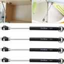 DerBlue 4-Pack 10inch 100N/25lb Gas Struts for Cabinets - Professional Cabinet Shocks and Gas Struts (Black)