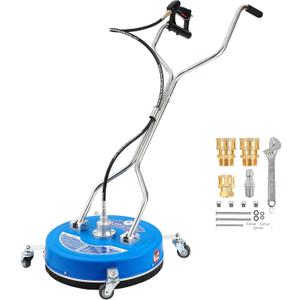 RIDGE WASHER 20 Pressure Washer Surface Cleaner, 4500 PSI Surface Cleaner with Dual Handle, Power Washer Surface Cleaner Attachment with Wheels for Cleaning Driveways, Sidewalks, Patios