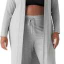 True & Co Women's Any Wear Long Cardigan (Light Gray), XS