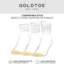 GOLDTOE Women's Classic Turn Cuff Socks (Multipairs) (Medium, White/Pink Assorted (6-pairs))