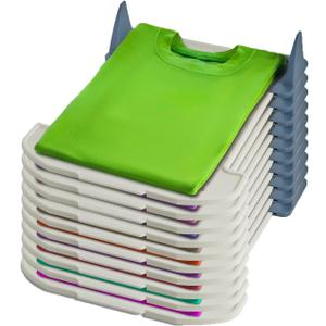 Clothes Organizer  T Shirt Folder and Organizer for Closet, Stackable Shirt Folding Board, Durable Clothes Folder System for Neat Storage (10-Pack)