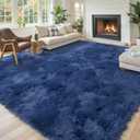 8x10 Area Rugs for Living Room Bedroom, Large Area Rug Shaggy Carpet Soft Plush Furry Bedside Rug, Rugs for Home Decor (Royal Blue, 8 x 10)