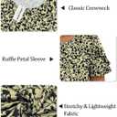 DOLNINE Womens-Plus-Size-Dressy-Summer-Tops Ruffle Petal Short Sleeve T Shirts Casual Loose Tunics Cute Trendy Blouses (XX-Large, Yh004)