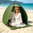 Camping Tent, Pop Up Beach Tent, Sun Shelter - Green | 1-person tent, UPF 50+ UV Protection，Lightweight & Easy Setup, Beach Shade Canopy, Portable & Foldable with Carrying Bag