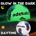 Glow in the Dark Soccer Ball Full Size 3/4/5, Sports Soccer Accessories Gifts Toys for KidsBoys 8-12 , Light Up Ball with pump and needles, Ideal Soccer Gifts for Boys Age 7 8 9 10 11 12 13 14