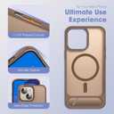 Compatible with iPhone 14 Pro Case [Compatible with Mag-Safe][Adjustable Kickstand][Military Grade Drop Protection] Translucent Phone Case for iPhone 14 Pro,Desert Gold