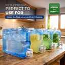 Refrigerator Water Dispenser 1.1 Gallon Leak-Proof Slim Fridge Water Container with Spigot BPA-Free Refillable Water Jug (Dark Blue)