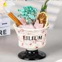 Essential Oil Diffuser Set, Natural Crystal Stone, Blue Bell Aromatherapy, Home Fragrance, Reed Diffuser, for Bedroom, Bathroom, Shelf Decor