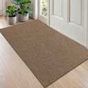 DEXI Indoor Entryway Door Mat, 3x5 Non Slip Front Entrance Doormat, Taupe, 36" X 60"