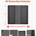 VEVOR RV Screen Door Protector, Adjusts from 22 to 31.5 inch, Adjustable Door Grille, Easy to Install, Reinforced Breathable Honeycomb Holes, Iron Camper RV Entry Protector for Pet Protection, Black