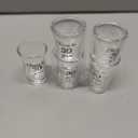 50 Set 30th Birthday Party Favors for Guests Black Gold 30 Years Old Acrylic Clear 1 oz Shot Glasses with Thank You Cards Gift Bags