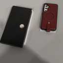 for Samsung Galaxy S25 and S24 Leather Case with Stand, Anti-Slip Grip Ring, Fits for MagSafe (Burgundy, S25/S24-6.2inch)