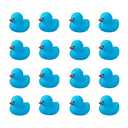 Bath Duck Toys 16 PCS Blue Mini Rubber Ducks Squeak and Float Duckies Baby Shower Toy Party Decoration for Toddlers Boys Girls