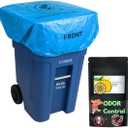 Trash Can Smell Eliminator Cover Odor Eliminating Bag Lemon Scented Durable Chemical Free 95 Gallon 3 Pack