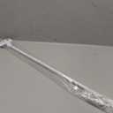 Kenney KN55250 Davenport Ball End Petite Caf Decorative Window Curtain Rod, 28-48" Adjustable Length, White Finish, 1/2" Diameter Steel Tube