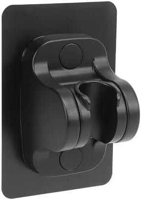 NearMoon Self Adhesive Shower Head Holder-Adjustable Handheld Shower Holder NO Drilling Wall Mount Waterproof (1 Pack, Matte Black)