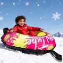 Premium Eco-Friendly Snow Tube - Ultra-Durable Recycled Fabric Cover, Puncture-Resistant, with Comfort Handles & Tow Rope for All-Terrain Snow Sledding